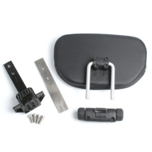 BMW K 1600 GTL EXCLUSIVE 2013-16 EM-5 ADJUSTABLE FRONT RIDER BACKREST, EXCLUSIVE BLACK, TOPSTITCH.