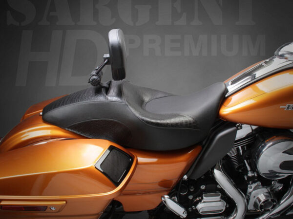 HARLEY-DAVIDSON FLH/FLT 2008+, FASTBACK, BLACK CROCODILE, TOPSTITCH. - Image 3