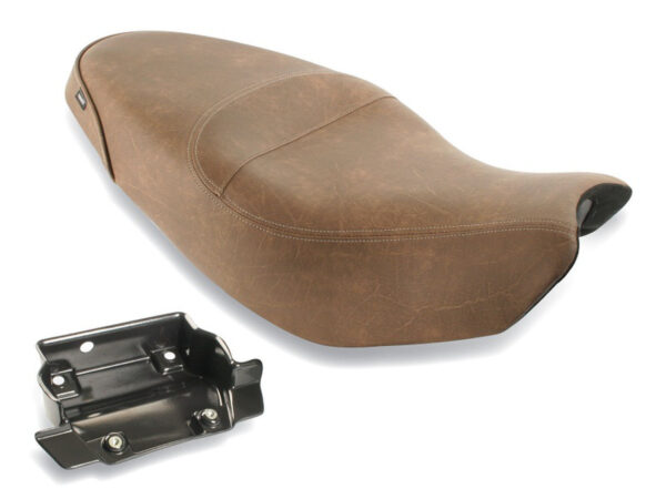 DUCATI SCRAMBLER 803CC 2015-22, DISTRESSED BROWN VINTAGE, TWO-UP VERSION. INCLUDES TOOL TRAY